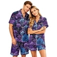 thumbnail image 2 of Spooky Pajamas Women Halloween Couple Pajamas Matching Sets Halloween Pajamas Halloween Pj Set Button Up Pajamas Couples Pajamas Matching PJS for Couples His Hers Jammies Wife Husband, Purple, L, 2 of 5