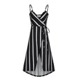 thumbnail image 2 of Vestido a rayas con estampado irregular sin mangas con cuello en V a la moda de verano para mujer Fridja  hj3626, 2 of 7