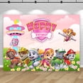 thumbnail image 4 of Fondo de fotografía con tema de Skye Everest de Paws Patrol para fiesta de cumpleaños de niñas y niños, pancarta de perro rosa para estudio fotográfico, 4 of 5
