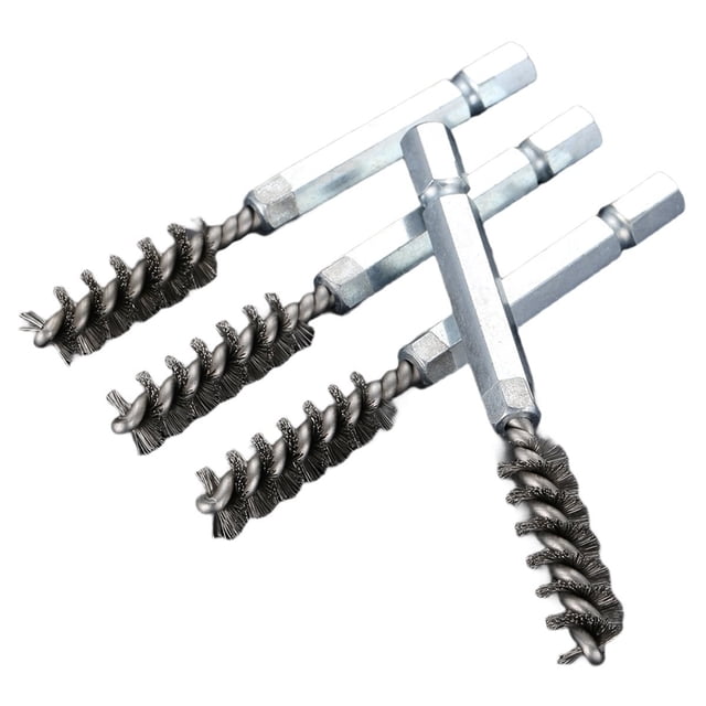 Cepillo de Alambre para Cabeza de de Golf de Acero Inoxidable de 9 mm, Herramienta de Limpieza, Taladro Eléctrico, Cepillo de Alambre para Hierro (4 Unidades)