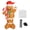 AU Plug Model, variant on Riousery 59 Inches Christmas Inflatables Gingerbread Man Snowman Yard Decor with LED Lights, Heavy Duty Blow Up Props for Outdoor Indoor Party Occasion (150 cm Height)