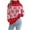 Red, variant on Karight Flower Crochet Turtleneck Sweater for Women Pullover Puff Long Sleeve Boho Knit Sweaters Trendy Knitwear Tops