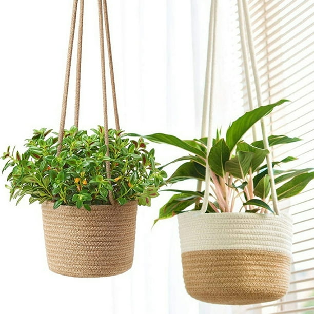Windfall Hanging Planter Baskets Cotton Rope Woven Macrame Plant