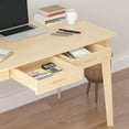 thumbnail image 5 of MONSLIPA Writing Study Table with 2 Drawers, Cumputer Desk for Home Office, Oak, 39.4"*21.7", 5 of 7