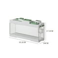 thumbnail image 2 of EastVita Aquarium de Table Transparent, Bac de Rangement en Acrylique avec Couvercle, Aquarium Intégré Silencieux avec Lumière, Compartiment de Rangement, 3 Interfaces Type-C, 2 of 8