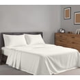 thumbnail image 3 of RUVANTI 100% Cotton Sheets – Split King Size Percale Bedding, Cooling & Breathable, Durable with a Crisp, Soft & Comfortable Feel, 16" Deep Pocket, 5-Piece Set, Ivory, 3 of 7