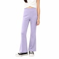 thumbnail image 4 of CONZONE Flared Pants for Big Girls High Waist Girls Bootcut Pants Solid Color Trendy Fall Back To School Trousers with Pockets Size 11-12 Years, 4 of 4