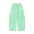 thumbnail image 5 of GUACER No Boundarie Gingham Plaid Pants for Women Casual Baggy Wide Leg Trousers Elastic Drawstring Waist Lightweight Summer Lounge Pants with Front Pockets, 5 of 5