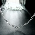 thumbnail image 2 of 40-75cm 925 Silver 4mm Figaro Chain Necklace For Women Men Long Necklace Hip Hop Jewelry Gift, 2 of 5