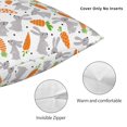 thumbnail image 3 of Yiaed Cute Rabbit Print Pillow Covers Super Soft Decorative Square Throw Pillow Covers Case Cushion Covers for Sofa Couch Bedroom Car Decor（No pillow core）-18"x18", 3 of 7