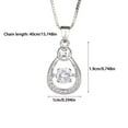 thumbnail image 3 of Momihoom Heart & Pear Dancing Gemstone Necklace for Women Sterling Silver & Pure Brilliance Zirconia, 3 of 4