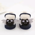 thumbnail image 5 of Povozer Baby Booties Cute Booties Fleece Slippers Soft Warm Crib Shoes Snow Boots(Navy,6-9 Months), 5 of 6