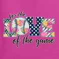 thumbnail image 2 of For the Love of the Game Sports Womens Graphic Long Sleeve T-Shirt, Fuschia, Medium, 2 of 5