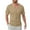Khaki, variant on Mens Thin T Shirts Men's Fashion Solid Color V Neck T Shirt Casual Comfortable Breathable Top