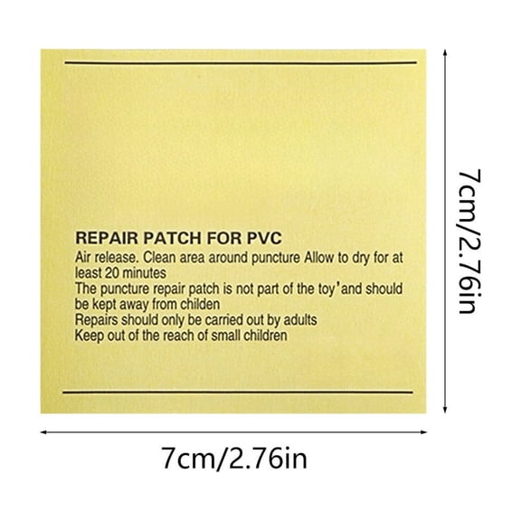 PVC Repair Patches Kit Waterproof Self-Adhesive Patches for Inflatable Toys Pool Floats Air Mattress Kayak Outdoor Water Sports(Yellow)