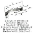 thumbnail image 3 of Amerock Sheffield 3-3/4 inch (96mm) Center-to-Center Polished Chrome Cabinet Pull, 25 Pack, 3 of 4