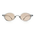 thumbnail image 5 of Hipster Snug Oval Round Thin Plastic Horn Rim Hustler Sunglasses Slate - Brown, 5 of 8