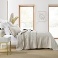 thumbnail image 7 of MarCielo  3Pcs 100% Cotton Oversized Quilt Bedspread Coverlet Set TF Elegant Beige - Oversized Queen, 7 of 7