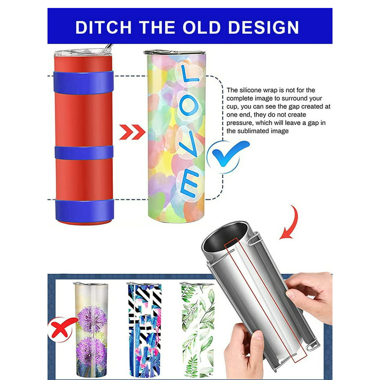 Silicone Bands for Sublimation Tumbler - Elastic Sublimation Paper Holder  Ring Bands Prevent ghosting Sublimation Tight-Fitting Heat-Resistant for  Tumbler Sublimation Accessories
