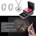 thumbnail image 2 of "Rosas Rojas Eternas Decorativas Pendientes +collar Mujer ", 2 of 5