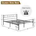 thumbnail image 5 of VECELO 3-piece Bedroom Set, Queen Bed Frame with Headboard, Nightstand Set of 2 with 3-tier Open Storage Shelf, White, 5 of 8