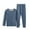 Blue A, variant on KYAIGUO Kids Toddler Velvet Cotton Thermal Underwear Set Winter Soft Fleece Lined Base Layer for Girls Boys 5-12 Years Old