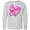 AC-Heather Grey, variant on Inktastic Breast Cancer Awareness- Pink Ribbon Around Heart Long Sleeve Youth T-Shirt