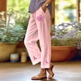 thumbnail image 3 of AWXNJUX Linen Pants Women Breast Cancer Awareness Month Women's Stylish Pocket Casual Pants Work Pants Women Trousers Pants for Women Pantalon Femme (Gray,XL), 3 of 3