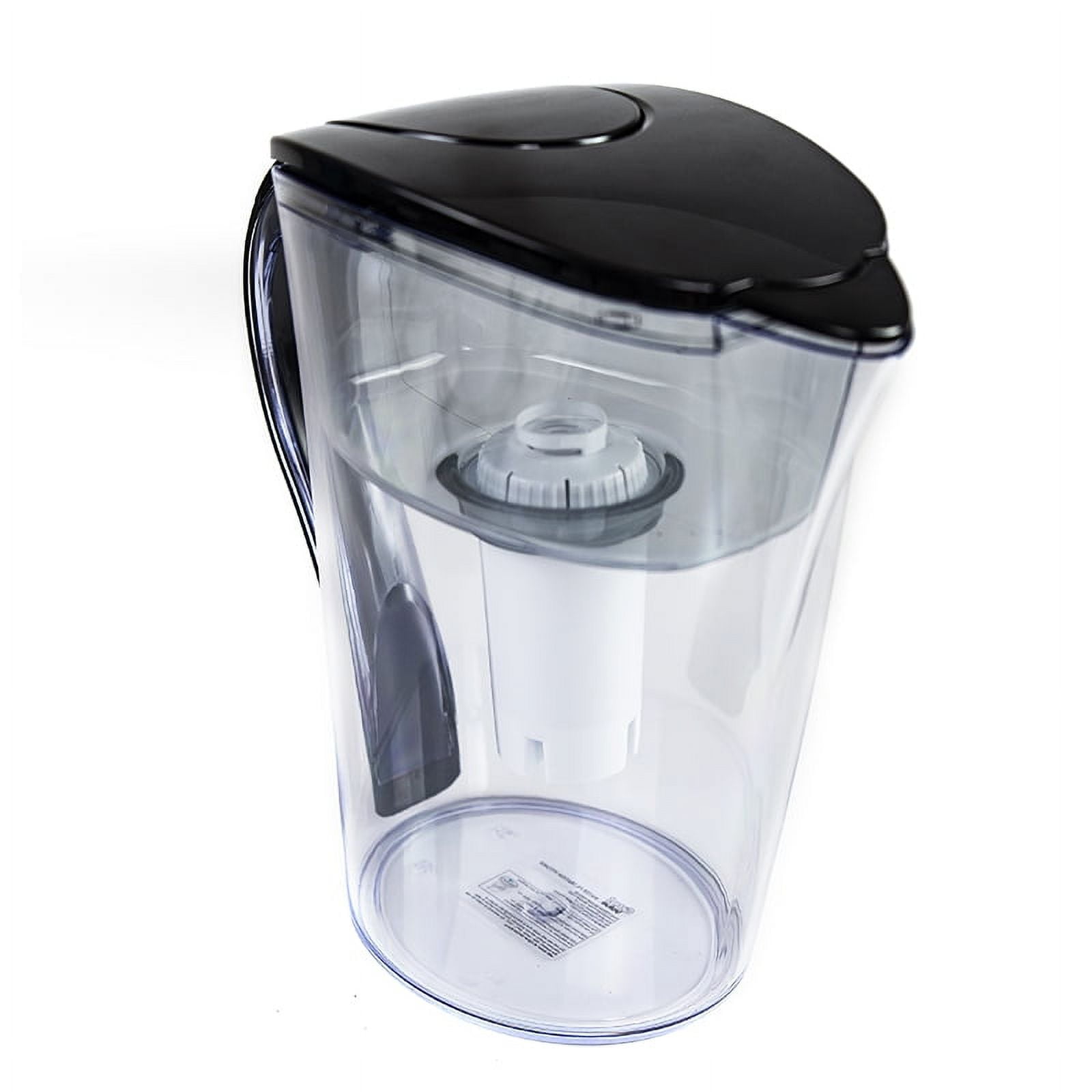 Great Value 10-Cup Water Filter Pitcher Series, Black Color, BPA-Free,  Brita Filter Compatible, Assembled Product Dimensions: 10.8 Length, 10.6