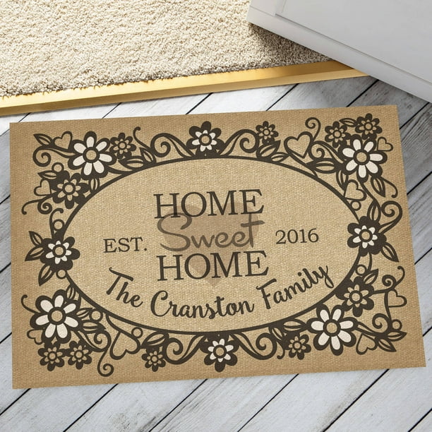 Personalized Oversized Doormat Home Sweet Home