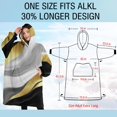 thumbnail image 4 of Oversized Wearable Blanket Hoodie,Black Marble Gold Line Pattern Sherpa Blanket Hoodie with Super Pockets,Super Warm Fuzzy Pullover for Women & Men, 4 of 6