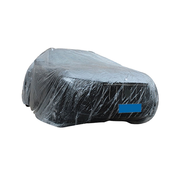 Trayknick Transparent Car Cover Transparent Durable Dustproof Elastic Band Windproof Sun Shade Eco-friendly Disposable Clear Car Cover for A