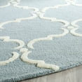 thumbnail image 3 of SAFAVIEH Cambridge Hamilton Geometric Wool Area Rug, Blue/Ivory, 8' x 8' Round, 3 of 8