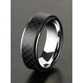 thumbnail image 2 of Crucible Jewelry Men's Polished Carbon Fiber Overlay Ring (8mm), 2 of 5
