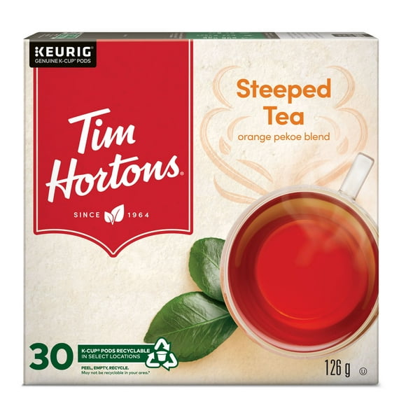 Tim Hortons Steeped Tea - Orange Pekoe Blend, Keurig K-Cup Pods 30ct