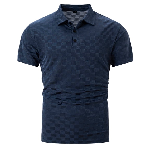 Mens Tees Casual Slim Fit T Shirts Short Sleeve Collared Athletic Shirt, XL