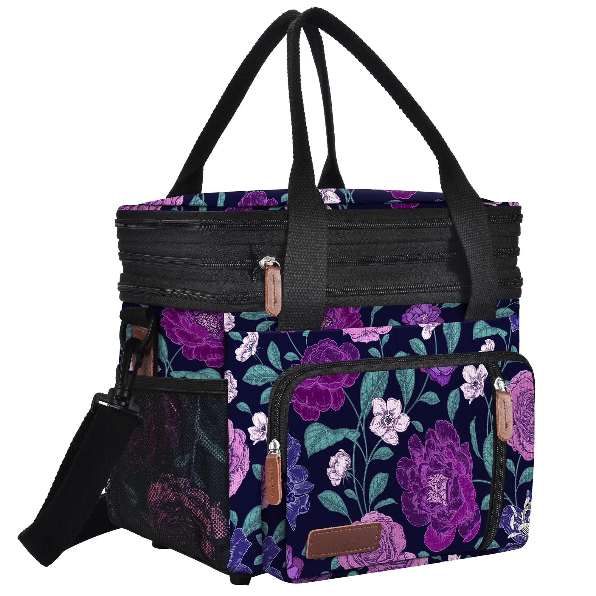 Lunch Bag & Lunch Box for Men Women, Double Deck Leakproof Insulated Soft Large Adult Camping Cooler bag for Work Beach Picnic Travel