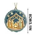 thumbnail image 5 of CuiLiyq Nativity Scene Ornaments, Gifts Boxed Keepsake Christmas Tree Nativity Scene Hanging Ornaments, The Birth of Jesus Decor, Religious Gifts for Christian and Family (3.1 Inch, Acrylic), 5 of 6