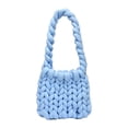 thumbnail image 1 of Chunky Yarn Women Handbags Durable Lightweight Casual Soft Thick Rope Woven Polyester Arm Knitting for Cushion Crocheting DIY Tote Making blue, 1 of 8