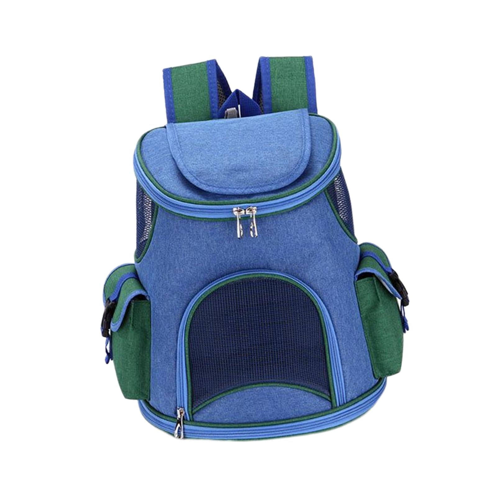 Bvdfgk Pet Carrier Backpack Adjustable Strap 2 Side Bags Carrying Bags Dog Carriers Pet Dark Blue 14lb