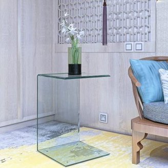 Acrylic Lap Desk & Side Table - 24x14x12 Inch Clear Multipurpose Table For Living Room, Bedroom, Office