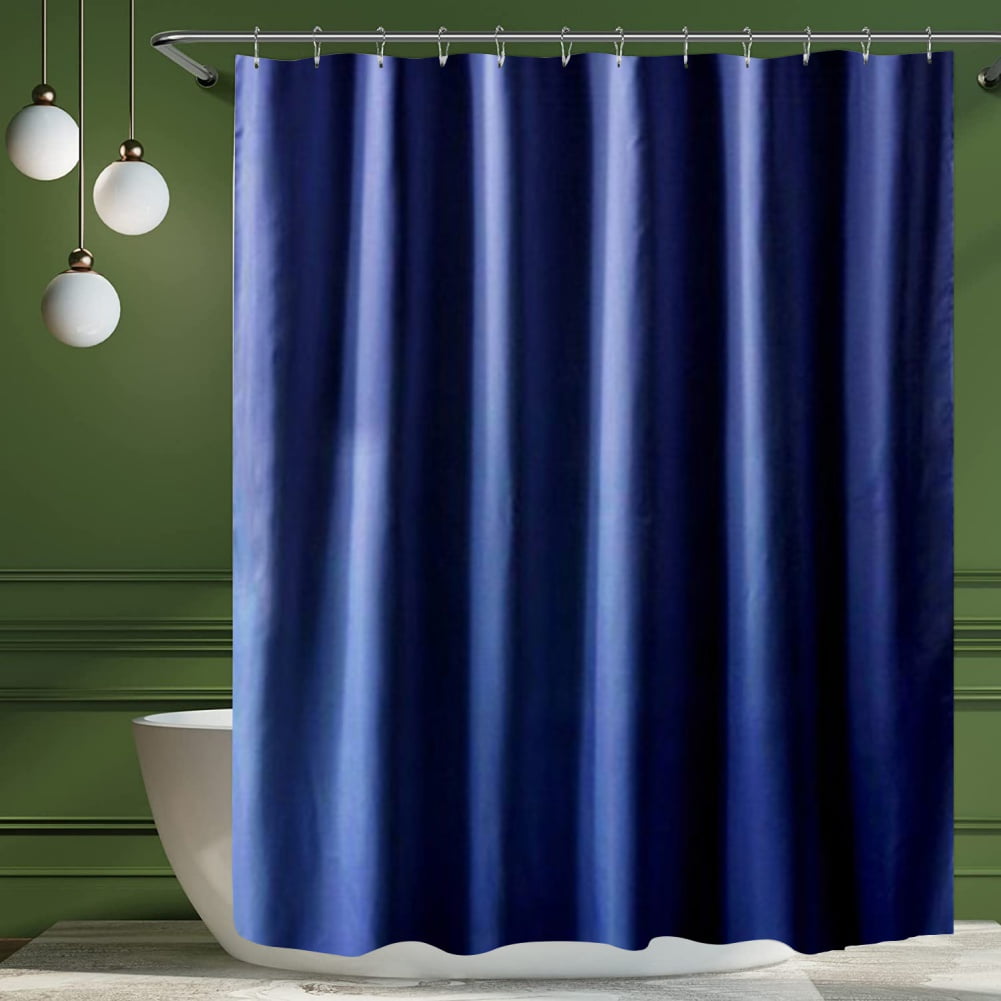 Waterproof Fabric Shower Curtain Liner Washable with Hooks, Soft