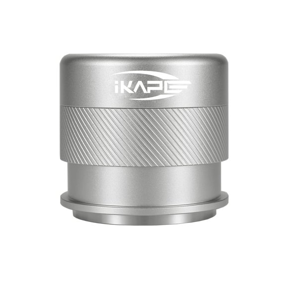 IKAPE Coffee Products 2.087 in Espresso Tamper Premium Barista Café calibrado Tamper con resorte 100% acero inoxidable Tamper Compatible con portafiltro sin fondo Breville de 2.126 in (Plata)