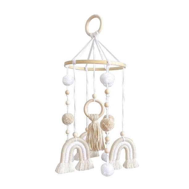 Tapiz de macramé con diseño de arcoíris bohemio, colgante para habitación, arte de pared, decoración del hogar, colgante de pared, atrapasueños tejido a mano