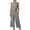 Gray 1, variant on Cotton Linen 2 Piece Outfits Women Elegant Causal Smart Sets Sleeveless Crop Tops Wide Leg Trousers Co Ord Sets Summer Loungewear Airport Outfit Linen Sets Women Work Office Loose Tracksuit Pockets