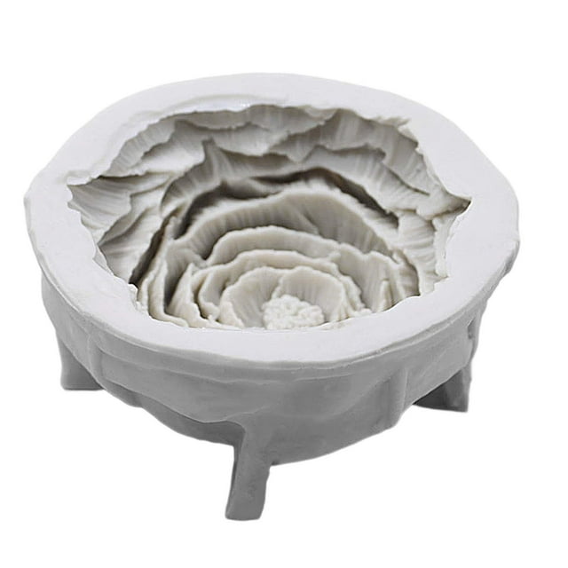 Modelo de fundición de velas de peonía, peonía de silicona, aromaterapia, yeso, flor portátil, fabricación de jabón de silicona para recuerdos, bodas,