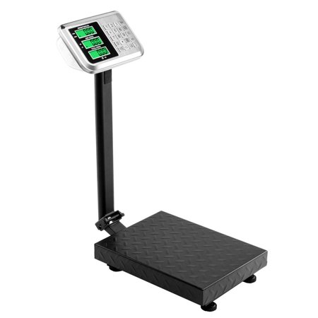 BIZFURN 220lb Weight Electronic Platform Scale,Digital Floor Heavy Duty Folding Scales,Stainless Steel High-Definition LCD Display, Perfect for Postal Luggage Shipping Mailing Package Price Computing