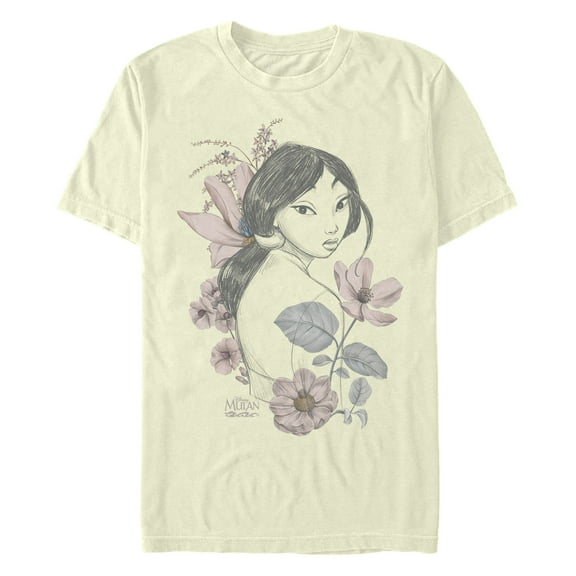 Men's Mulan Floral Sketch Graphic T-Shirt