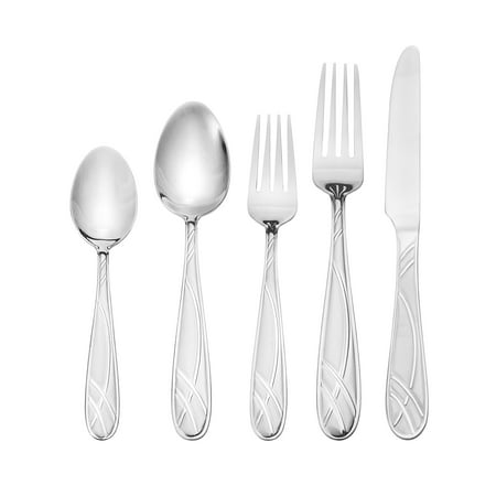 - International Silver Hoopla Frost 20-Piece Stainless Flatware Set