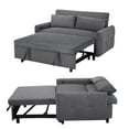 thumbnail image 6 of Aukfa 57.48" Sleeper Sofa Bed, Modern Convertible Loveseat Sofa Couch with USB Ports, Dark Gray, 6 of 8